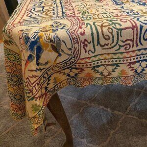 Tapestry Tablecloth, Vintage, Made in Italy